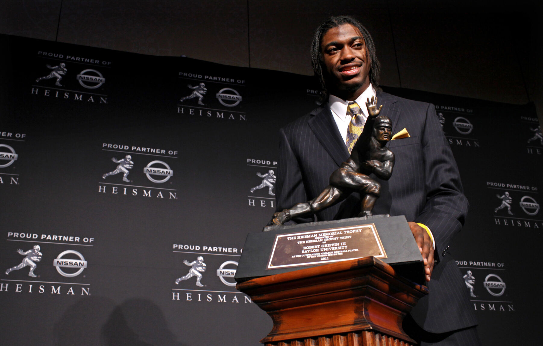 2011: Robert Griffin III beats out Andrew Luck for Heisman Trophy